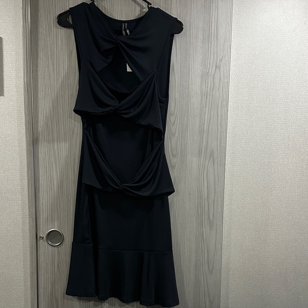 Anthropologie Black Midi Dress